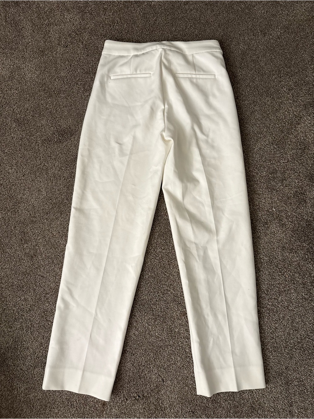 J. Crew White Straight-Leg Trousers - Picture 2 of 3
